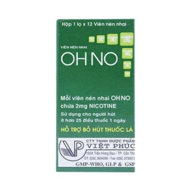 Viên nén nhai OH NO Việt Phúc hỗ trợ bỏ hút thuốc lá (1 lọ x 12 viên)