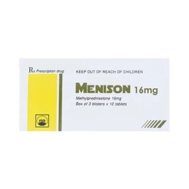 Thuốc Menison 16mg Pymepharco giảm viêm, giảm đau, chống dị ứng (3 vỉ x 10 viên)