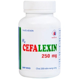 Thuốc Cefalexin 250mg Domexco điều trị viêm phế quản cấp, viêm xoang (200 viên)
