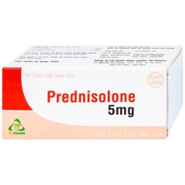 Thuốc Prednisolone 5mg TV.Pharm hỗ trợ chống viêm, dị ứng (10 vỉ x 20 viên)