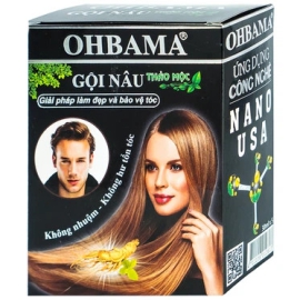 Dầu gội nâu thảo mộc Ohbama không hư tổn tóc (10 gói x 5g)