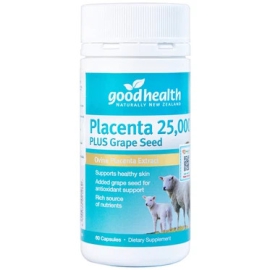 Viên uống nhau thai cừu Placenta 25000 Good Health hỗ trợ làm đẹp da, chống oxy hóa 