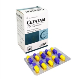 Thuốc Cefatam 750mg Pymepharco điều trị nhiễm khuẩn (100 viên)
