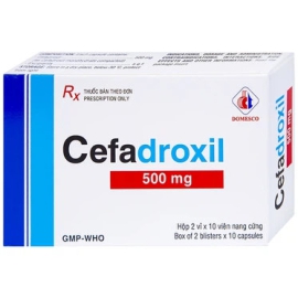 Thuốc Cefadroxil 500mg Domesco điều trị nhiễm khuẩn đường tiết niệu (2 vỉ x 10 viên)