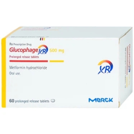 Thuốc Glucophage XR 500mg Merck điều trị đái tháo đường type 2 (4 vỉ x 15 viên)