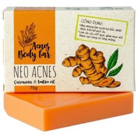 Xà phòng Acnes Body Bar Neo Acnes Curcumin And Teatree Oil làm sạch bụi bẩn, dầu nhờn trên da (75g)