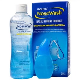 Dung dịch vệ sinh mũi không bao gồm bình Rohto NoseWash làm sạch sâu và kháng khuẩn (400ml)