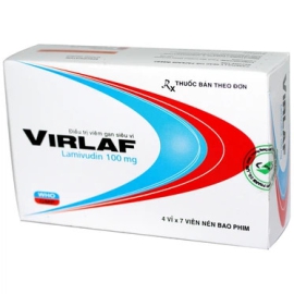 Thuốc Virlaf 100mg Đạt Vi Phú điều trị viêm gan siêu virus B mãn tính (4 vỉ x 7 viên)