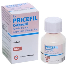 Thuốc Pricefil 250mg/5ml Vianex điều trị nhiễm khuẩn đường hô hấp (30ml)