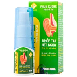 Phun sương vệ sinh tai Spray-C Nano Bạc làm sạch ráy tai, phục hồi cơ chế tự làm sạch ráy (15ml)