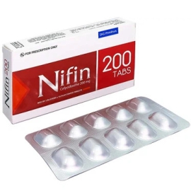 Thuốc Nifin 200 Tabs DHG điều trị nhiễm khuẩn đường hô hấp (2 vỉ x 10 viên)