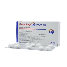Thuốc Glucophage XR 1000mg Merck điều trị tiểu đường type 2 (3 vỉ x 10 viên)