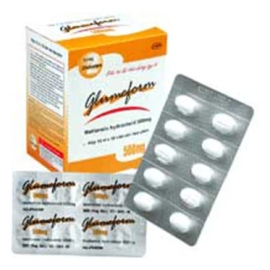 Thuốc Glumeform 500 DHG điều trị đái tháo đường type 2 (10 vỉ x 10 viên)