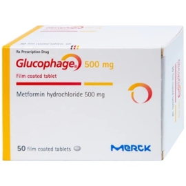 Thuốc Glucophage 500mg Merck điều trị đái tháo đường type 2 (5 vỉ x 10 viên)