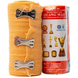 Băng thun 3 móc Minh Quang dùng để băng nén ép cầm máu, cố định khớp (12 cuộn)