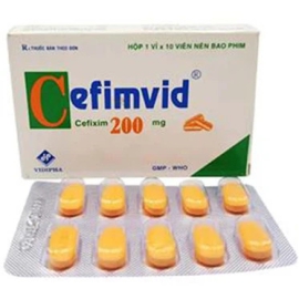 Thuốc Cefimvid 100mg Vidipha điều trị nhiễm khuẩn (2 vỉ x 10 viên)