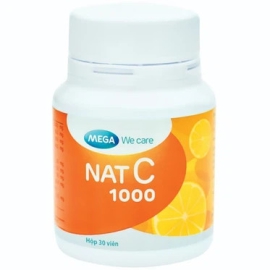 Viên uống Nat C 1000 Mega Lifesciences cung cấp vitamin C cho cơ thể (30 viên)