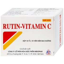 Thuốc Rutin-Vitamin C Mekophar hỗ trợ điều trị các hội chứng chảy máu, xơ cứng (100 viên)