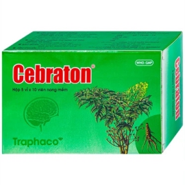 Thuốc Cebraton Traphaco phòng và điều trị suy giảm trí nhớ (5 vỉ x 10 viên)
