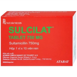 Thuốc Sulcilat 750mg Atabay điều trị viêm xoang, viêm tai giữa (10 viên)