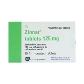 Thuốc Zinnat 125mg GSK điều trị các chứng nhiễm khuẩn (10 viên)