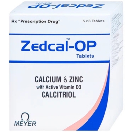 Thuốc Zedcal OP Meyer điều trị loãng xương, thiếu canxi (5 vỉ x 6 viên)