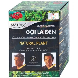 Gội là đen Matrix giúp mái tóc đen tự nhiên, che phủ tóc bạc (10 gói x 25ml)