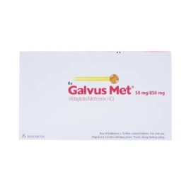 Thuốc Galvus Met 50mg/850mg Novartis điều trị đái tháo đường tuýp 2 (6 vỉ x 10 viên)