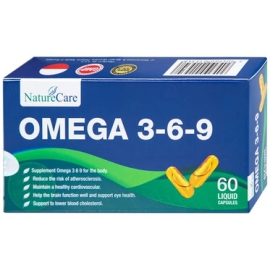 Viên uống Omega 3-6-9 NatureCare bổ sung omega 3, 6, 9 cho cơ thể (60 viên)