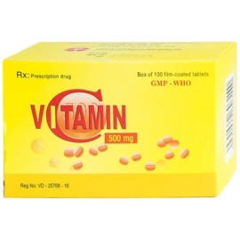 Thuốc Vitamin C 500mg Quapharco điêu trị bệnh do thiếu vitamin C