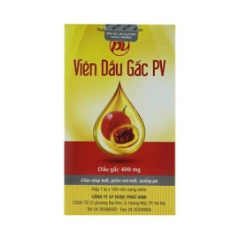 Viên uống Dầu Gấc PV giúp sáng mắt, giảm quáng gà, mờ mắt (100 viên)