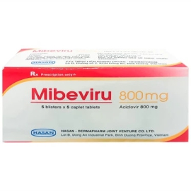 Thuốc Mibeviru 800mg Hasan điều trị thủy đậu, nhiễm Herpes zoster (5 vỉ x 5 viên)