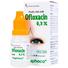 Thuốc nhỏ mắt Ofloxacin 0.3% Traphaco điều trị các tổn thương ở mắt (5ml)