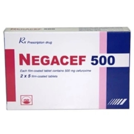 Thuốc Negacef 500mg Pymepharco điều trị nhiễm khuẩn đường hô hấp (2 vỉ x 5 viên)