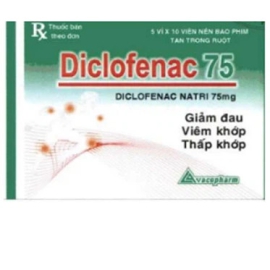 Thuốc Diclofenac 75mg Vacopharm điều trị thống kinh nguyên phát (5 vỉ x 10 viên)