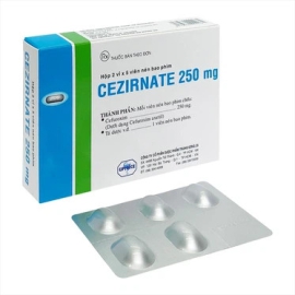 Thuốc Cezirnate 250mg Uphace điều trị nhiễm khuẩn hô hấp (2 vỉ x 5 viên)