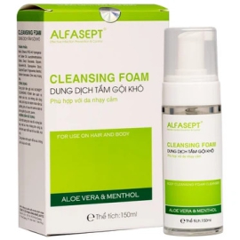 Dung dịch tắm gội khô Alfasept Cleansing Foam phù hợp với da nhạy cảm (150ml)