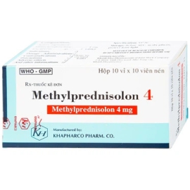 Thuốc Methylprednisolon 4mg Khánh Hòa điều trị viêm khớp dạng thấp (10 vỉ x 10 viên)