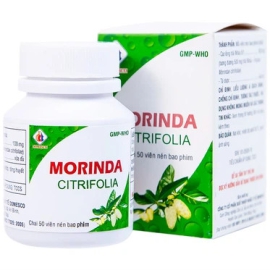 Thuốc Morinda Citrifolia Domesco hỗ trợ điều trị đau nhức, sưng khớp (50 viên)