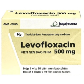 Thuốc Levofloxacin 500mg Imexpharm hỗ trợ điều trị nhiễm khuẩn nhạy cảm (10 viên)