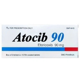 Thuốc Atocib 90mg DHG hỗ trợ điều trị viêm xương khớp (3 vỉ x 10 viên)
