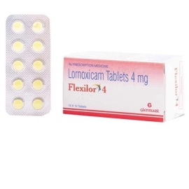 Thuốc Flexilor 4mg Glenmark giúp giảm đau, kháng viêm (10 vỉ x 10 viên)