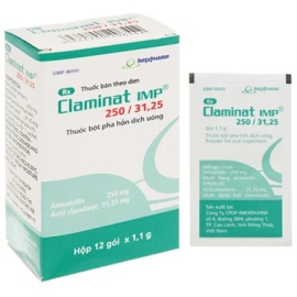 Thuốc Claminat 250mg/31.25mg Imexpharm điều trị nhiễm khuẩn (12 gói)
