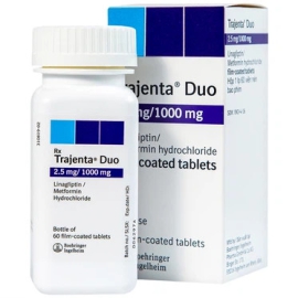 Thuốc Trajenta Duo 2.5mg/1000mg Boehringer điều trị đái tháo đường tuýp 2 (60 viên)