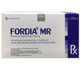 Thuốc Fordia MR 750mg United điều trị tiểu đường type 2 (6 vỉ x 10 viên)