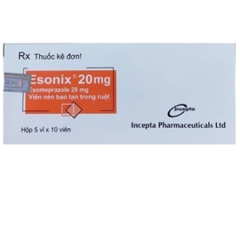 Thuốc Esonix 20mg Incepta điều trị loét dạ dày tá tràng ( 5 vỉ x 10 viên)