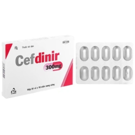 Thuốc Cefdinir 300mg TV.Pharm điều trị viêm phổi, viêm phế quản, viêm xoang (20 viên)
