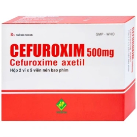 Thuốc Cefuroxim 500mg Vidipha điều trị nhiễm khuẩn đường hô hấp (10 viên)