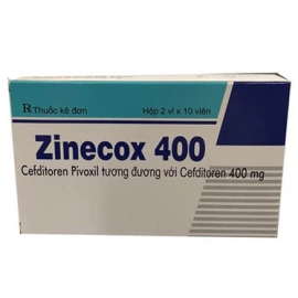 Thuốc Zinecox 400mg Maxim điều trị viêm amidan, viêm họng (2 vỉ x 10 viên)