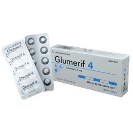 Thuốc Glumerif 4mg DHG điều trị tiểu đường type 2 (3 vỉ x 10 viên)